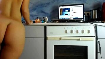 Feeling Irresistible Temptation, Sexydeas Shows Off Ass In Kitchen.