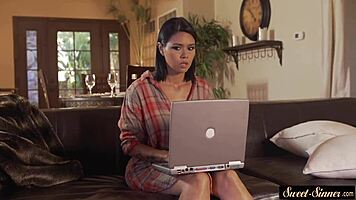 Stepsister tittyfucks and rides her stepbrother intensely