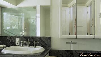 Stepsister tittyfucks and rides her stepbrother intensely