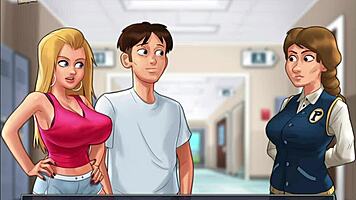 Summertime Saga 105: Big tits brunette milf in erotic hentai action! 🔥