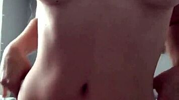 18yo blonde teen vibrates her pretty pink pussy