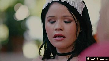 petite teen drilled hard in taboo threesome fantasy!