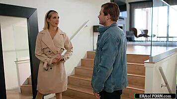 Petite milf squirts during rough fucking and fingering