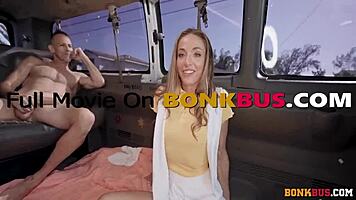 Teen alexis james takes a bus ride