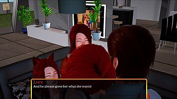 Redhead teen in amateur cartoon.