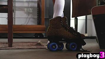 Cute Canadian teen Hailey Afton posing naked in lingerie, undressing passionately