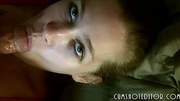 gorgeous girlfriend sucking boyfriend's cock pov