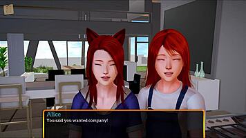 Redhead teen in amateur cartoon.
