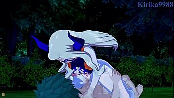 Tsuyu Asui And Mt Lady Fuck Izuku Midoriya In Intense Hentai Sex!