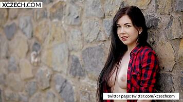 Young Czech Teen Reveals Perky Tits in Solo Tease