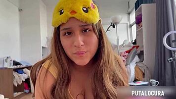 beautiful latina amateur rides cock in cowgirl, swallowing cum afterward.