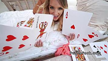 i bang the busty petite blonde in the bedroom with my big cock after oral.