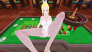 shizuka and beatrix bunny girl creampie in pov hentai 😍