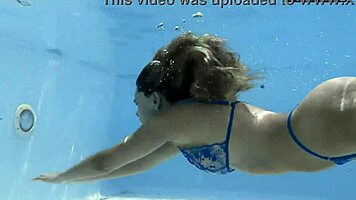 Irina Cage Nude Swimming Underwater