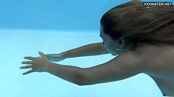 Irina Cage Nude Swimming Underwater
