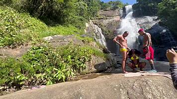 Amateur Latina Teen 18+ GETS POUNDED at Waterfall Outdoors