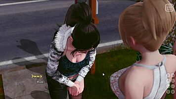 In this hentai, my bully becomes my lover in bikini kissing scene