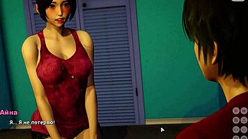 In this hentai, my bully becomes my lover in bikini kissing scene