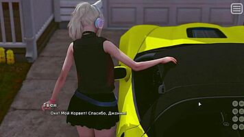 In this hentai, my bully becomes my lover in bikini kissing scene