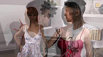 they get intertwined in 3d anime porn