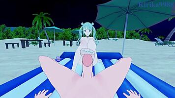 I watch Hatsune Miku in vivid intense sex scenes