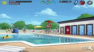 Summertime Saga girl meets E1 excitedly!