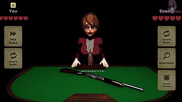 Cartoon Game Roulette Features Huge Curvy Babe Squirting Cumshot Blowbang On Table