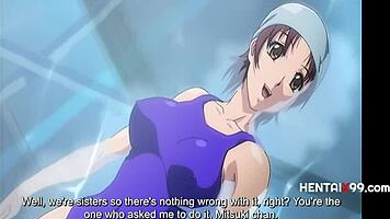 Yo, old teacher bangs naive lesbian students straight on Hentaix99