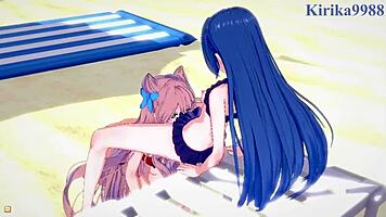 Tsubasa and Maria Intense Lesbian Futanari Sex