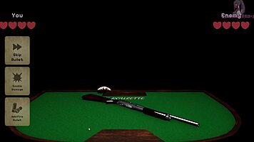 Curvy teen in 3D anime X roulette lies on table for monster cock fucking and squirting