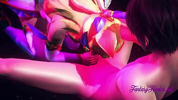 Ahri star guardian pounded hard in hentai sex