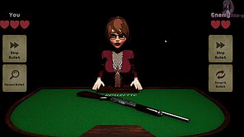 Curvy teen in 3D anime X roulette lies on table for monster cock fucking and squirting