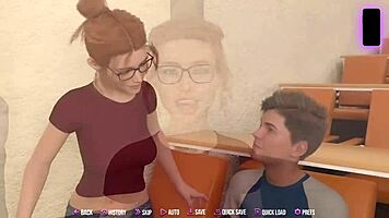 In College Kings, the naughty redhead craves my big white cock for squirting and cumshot.