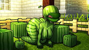 Warden wants Steve's big cock fucking her in yoga pants in Hornycraft parody