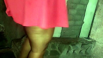 the brazilian boss supervises work, masturbates her big ass pussy bent over in pov