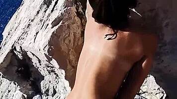 quick sex with teen on public beach in pov