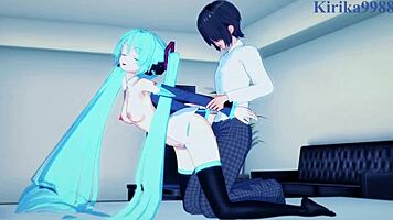 Hatsune Miku And Kagamine Rin Intense Sex Vocaloid Hentai