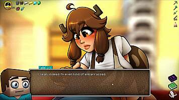 Wanna play Hornycraft? Double creampie in Alex's tight pussy awaits!