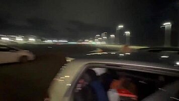 stopped the car in the street to fuck my hot friends' pussies and cum inside them