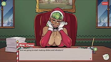i can't believe this claus secret surprise xmas hentai game with naughty elf and sexy santa wife, it's so hot!