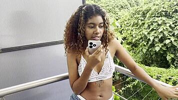 I stay alone and masturbate with two dildos in my pussy and ass.