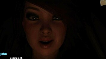 Brunette Milf Catches John Fucking Jamie