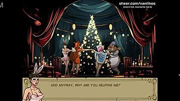 Young bunny girl throat fucked by old man in hentai cartoon