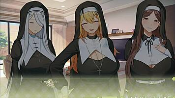 Watch Summer Clover get fired for that huge cock in harem hentai!