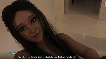 Brunette Milf Catches John Fucking Jamie