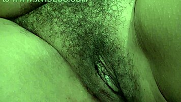 Hairy mature prostitute shows a virgin boy his first pussy ever! Wow!