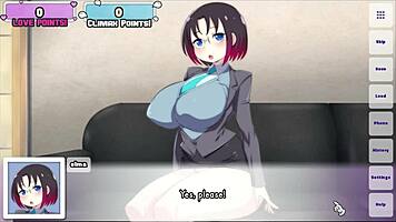 Elma Parody Hentai Game Ep 1: Sexy Dragon Maid Skips Foreplay