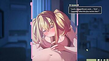 Summer clover harem hentai game ep 3 blonde nun have an orgasm while doing a rough blowjob