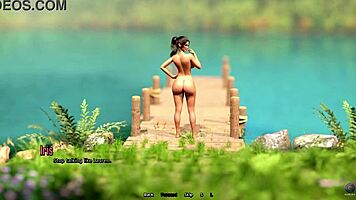 Yo, crazy step-sister, why swim naked in the forest? Got caught!