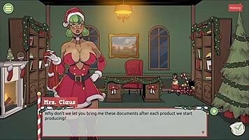 claus secret xmas hentai game ep 3 mrs santa teases with underskirt anal plug in 3d 😈
